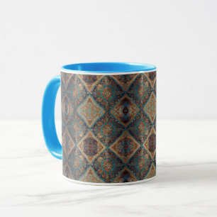 Caneca Linda Coleção de Tendências de Padrões Antigos Per