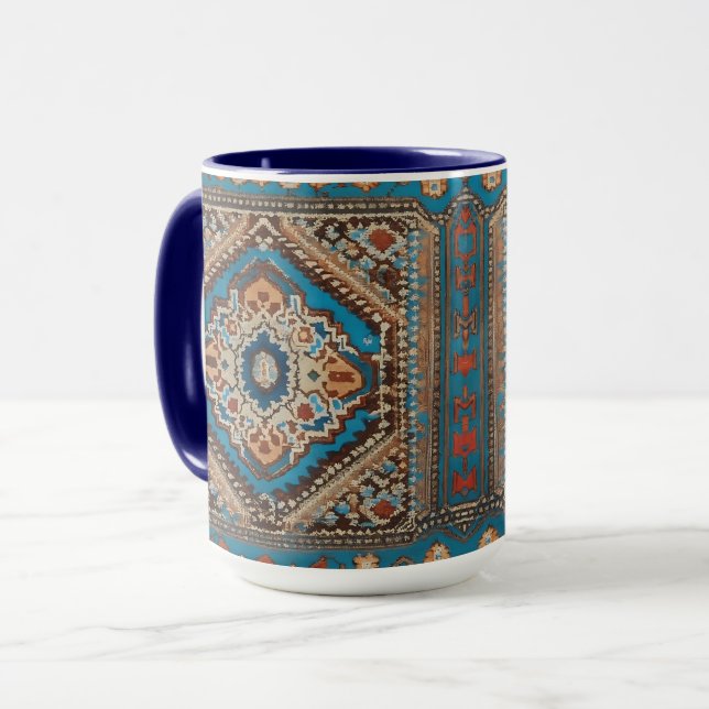 Caneca Linda Coleção Moderna de Padrões Turcos (Frente Esquerda)