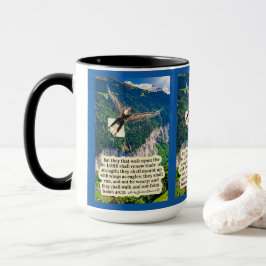 Caneca Linda Escritura de Águia Isaiah 40:31