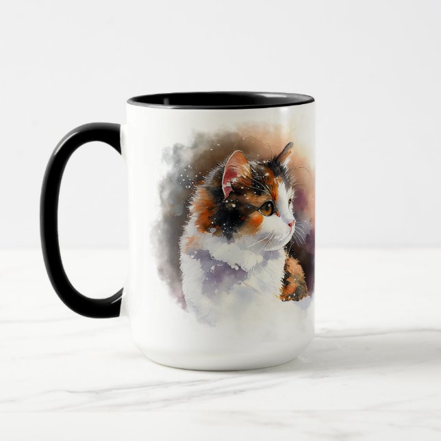 CANECA LINDA FACE DE CALICO, COR DA ÁGUA (Esquerda)