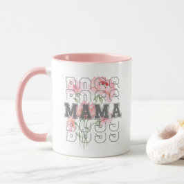 Caneca Linda floral Chefe mama L rosa moderno