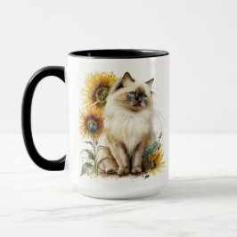 CANECA LINDA GATO RAGDOLL COM FANTASIA