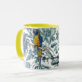 Caneca Linda Macaw Ameaçada Pintada À Mão