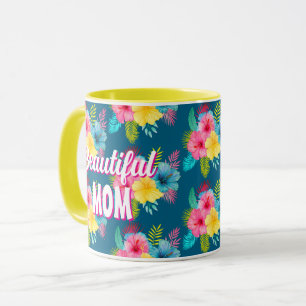 Caneca Linda Mãe, Paraíso De Flores Tropicais