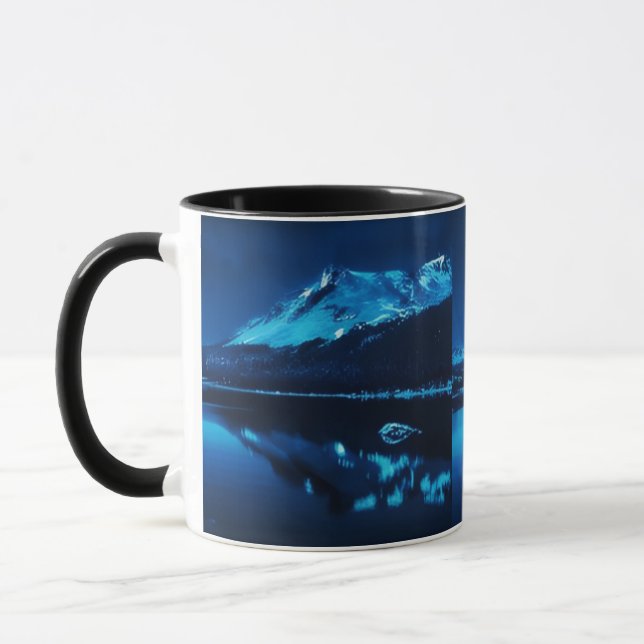 Caneca Linda noite no lago Mug (Esquerda)