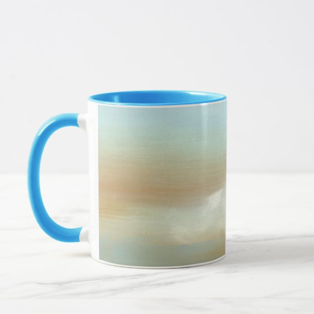 Caneca Linda paisagem com nuvens Fluffy (Esquerda)