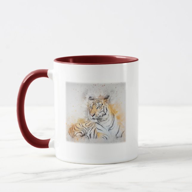 Caneca Linda pintura Bengala Tiger (Esquerda)