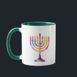 Caneca Linda Vintage Hanukkah Menorah Happy Hanukkah<br><div class="desc">Linda Vintage Hanukkah Menorah Happy Hanukkah</div>