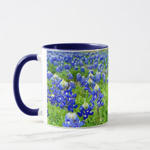 Caneca Lindas Bluebonnets Fotografia Texas