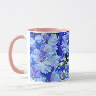 Caneca Lindas flores delpinium