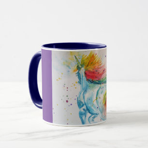 Caneca Lindas Meninas de Arte em Água do Unicórnio Mulh