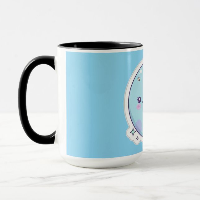 Caneca Lindo Luar Adormecido e Estrela Berçário Kawaii do (Esquerda)