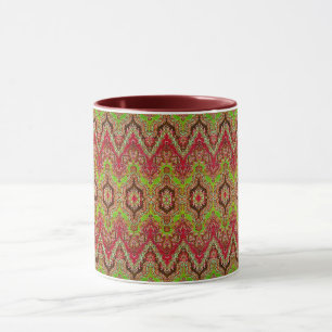 Caneca Lindo padrão árabe colorido vintage