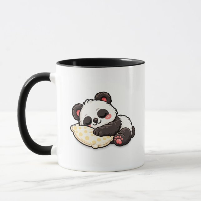 Caneca Lindo Panda Adormecido com Travesseiro (Esquerda)