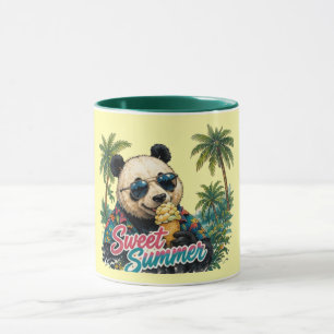 Caneca Lindo Panda Doce Verão Citação de Verão da Moda