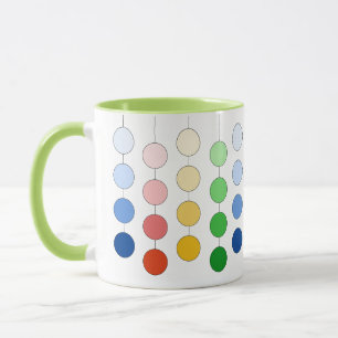Caneca Lindos Círculos de Prendendo Multicoloridos Modern
