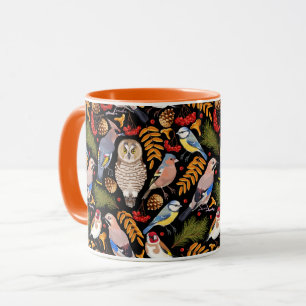 Caneca Lindos Pássaros Padrões Mug