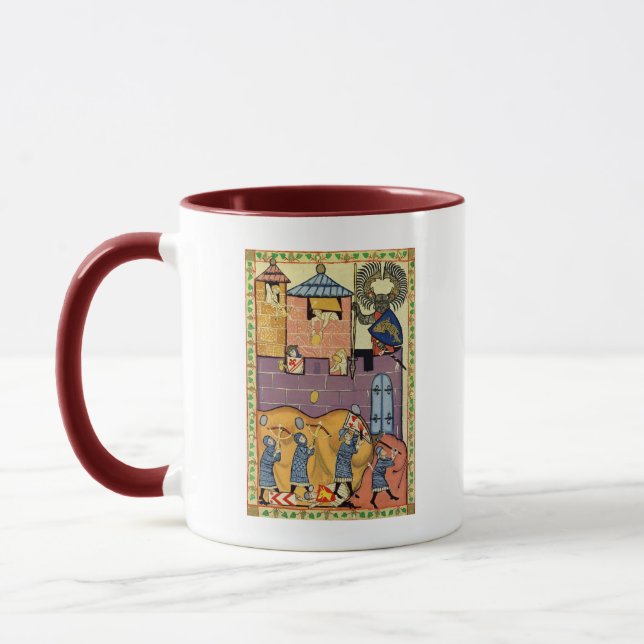 Caneca Lingando Rochas, Codex Manesse do século 14 (Esquerda)