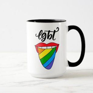 Caneca Língua arco-íris LGBT