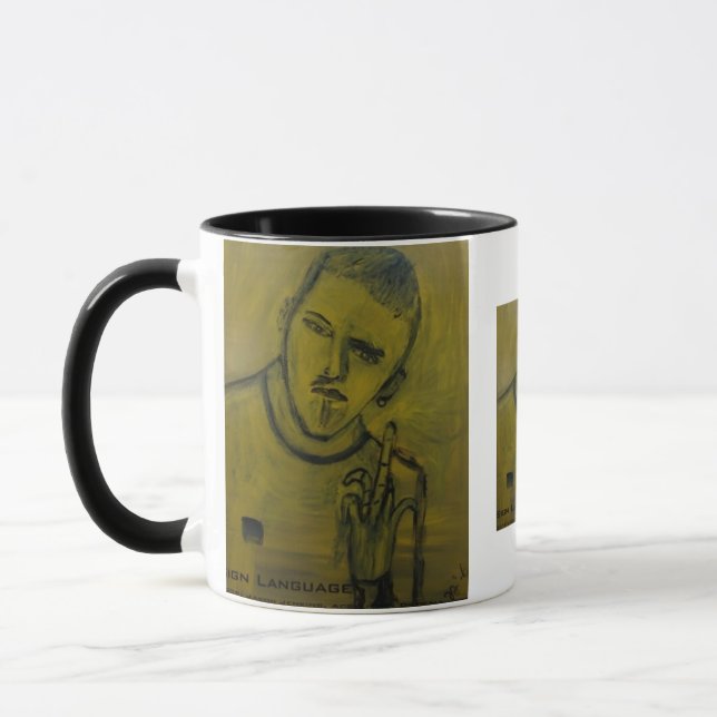 Caneca linguagem de sinais (Esquerda)