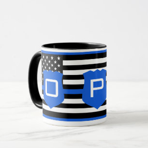 Caneca Linha Azul Thin American Flag PD Personalizado