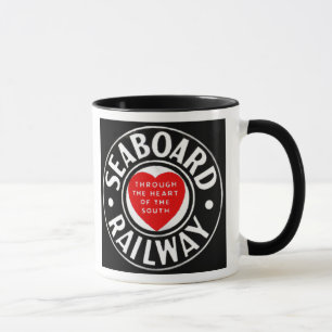 Caneca Linha de ar logotipo Railway da costa do coração