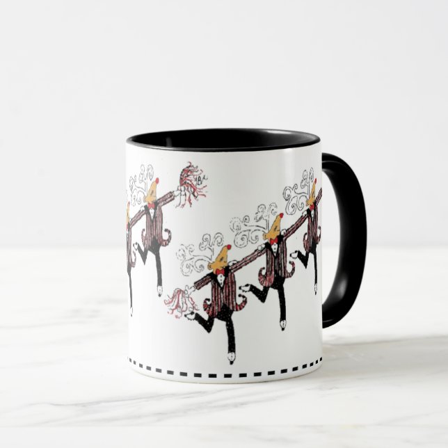 Caneca Linha de coro de rena da dança (Frente Esquerda)