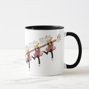 Caneca Linha de coro de rena da dança
