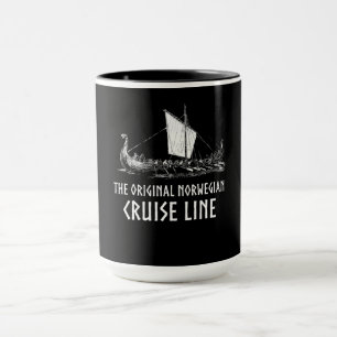 Caneca Linha De Cruzeiro De Viagem De Navio Odin E Valhal