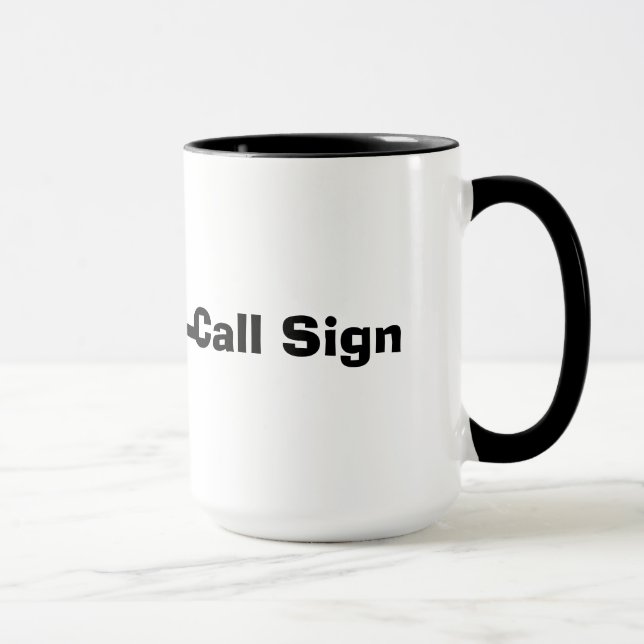 Caneca Linha de frequência com logotipo de chamada person (Direita)
