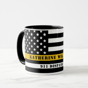 Caneca Linha Dourada Thin de Sinalizador 911 do Dispatche