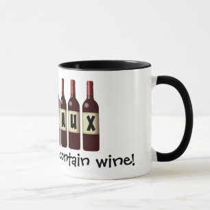 Caneca Linhagem De Garrafas De Vinho: Pode Conter Vinho