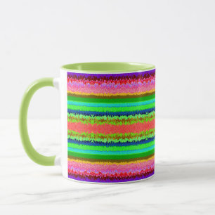 Caneca Linhas abstratas coloridas fofas