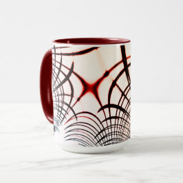 Caneca Linhas cruzadas de cores variadas em fundo claro