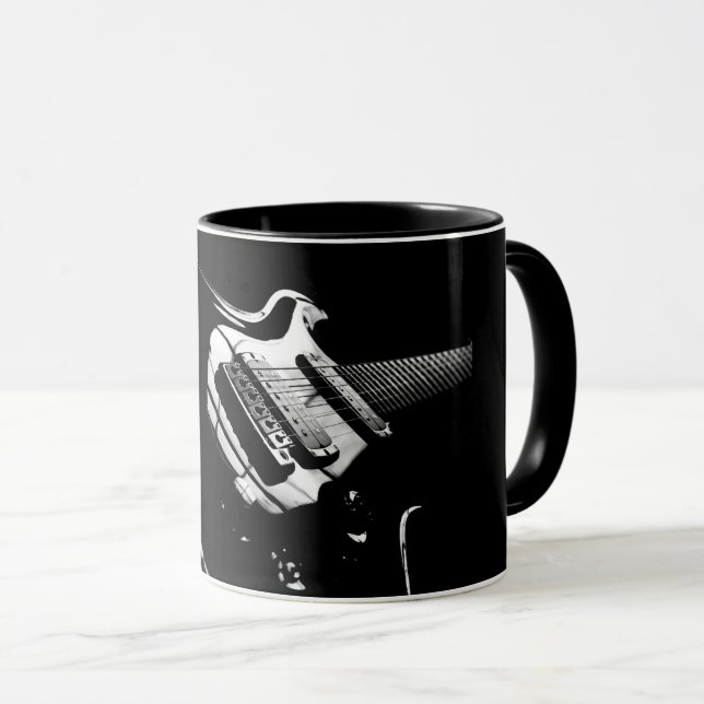 Caneca Linhas de Música - Guitar Mug (Frente Esquerda)