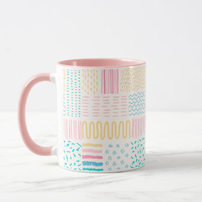 Caneca linhas de padrão (Esquerda)