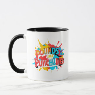Caneca "Linhas de pontos e libras"