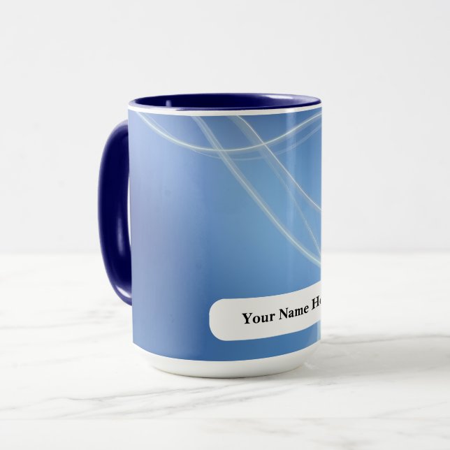 Caneca Linhas de Vapor de Pérola Gelada (Frente Esquerda)