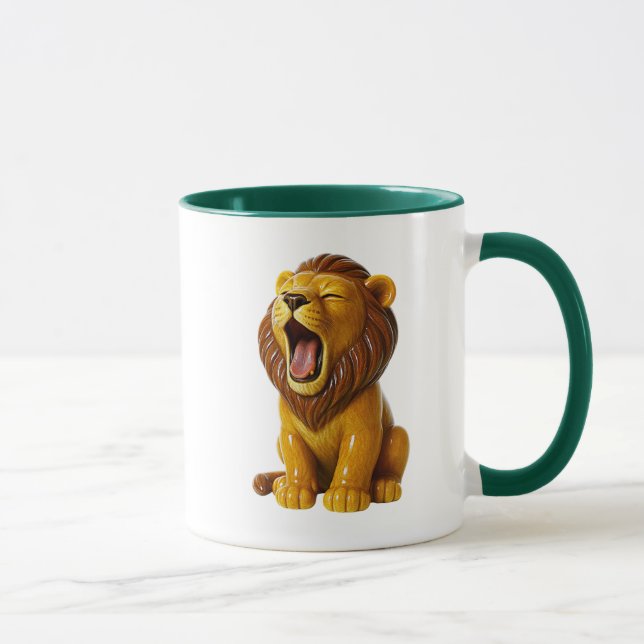 Caneca Lion en trois dimensions qui baille. (Direita)