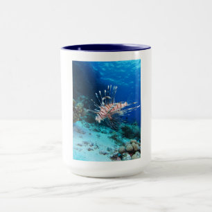 Caneca Lionfish ou Pterois Miles, Peixes de Recife do Oce