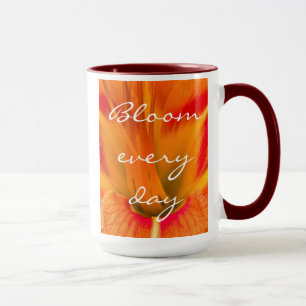 Caneca Lírio vibrante laranja macro jardim floral