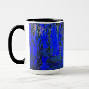 Caneca Lírios de água monet e ramificações de salgueiro