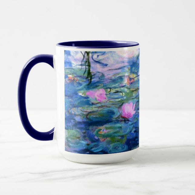 Caneca Lírios de Água Rosa Monet (Esquerda)