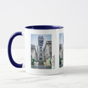 Caneca Lisboa em Portugal com Elevador Retro Souvenir