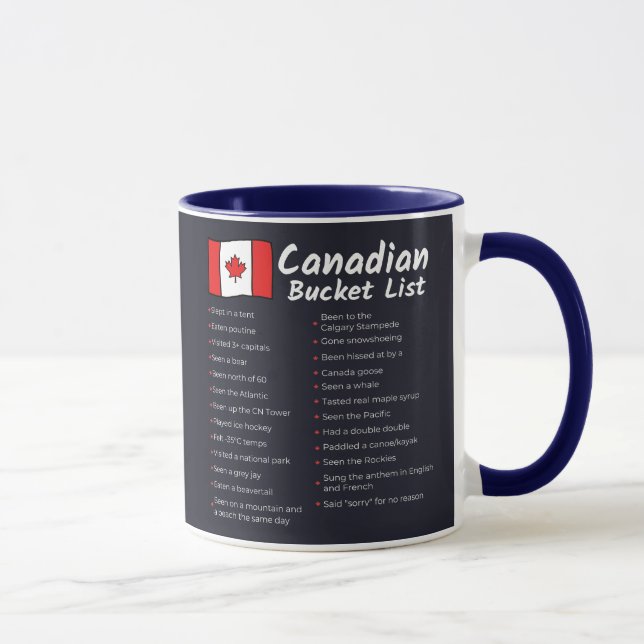 Caneca Lista de Baldes Canadense (Direita)