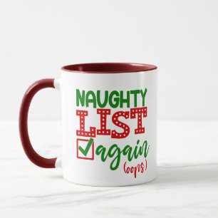 Caneca Lista de papais noeis Novamente doidos no Natal Ca