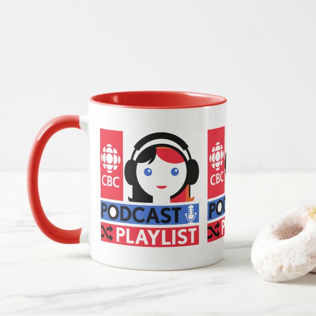 Caneca Lista de Reprodução de Podcast CBC (Com Donut)