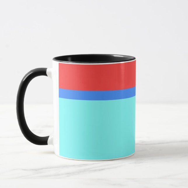 CANECA LISTRA AZUL VERMELHO ÁGUA (Esquerda)