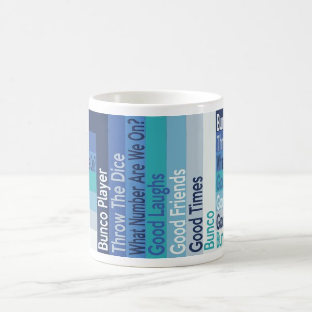 Caneca listrada moderna do jogador de Bunco (Centro)