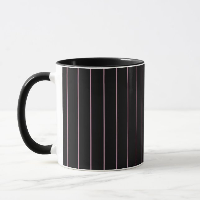 Caneca listrado preto e rosa (Esquerda)